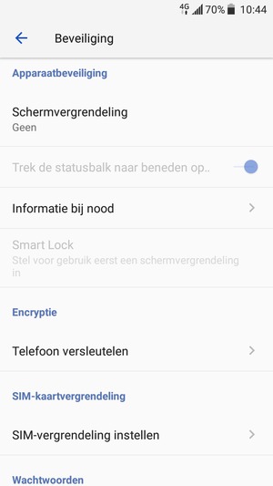 Selecteer SIM-vergrendeling instellen