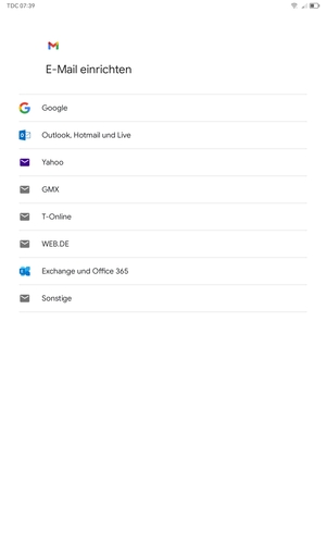 Wählen Sie Exchange und Office 365