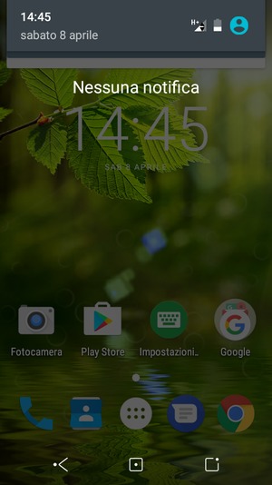 Scorri nuovamente verso il basso il menu in alto