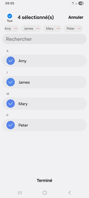 Sélectionnez Terminé