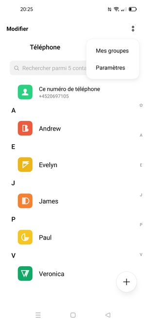 Sélectionnez Paramètres