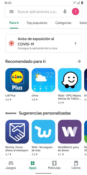 Seleccione la barra de Búsqueda