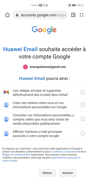Sélectionnez Autoriser