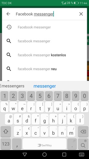 Geben Sie den Namen der App ein und wählen Sie Suchen