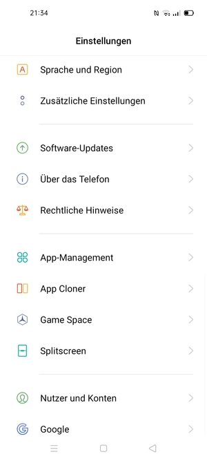 Scrollen Sie und wählen Sie Software-Updates