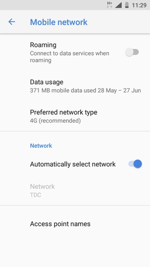 Turn off Automatically select network