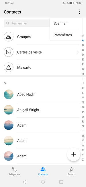 Sélectionnez Paramètres