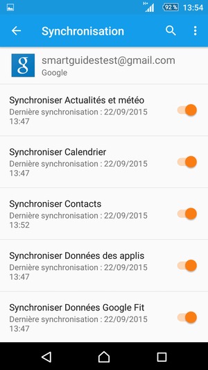 Sélectionnez le bouton du Menu
