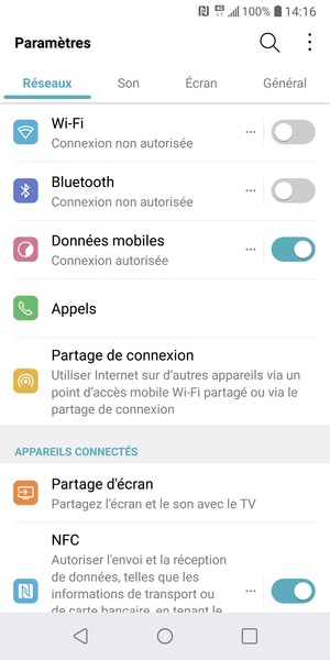Sélectionnez Général