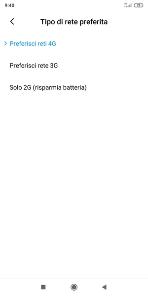 Seleziona la tua opzione preferita