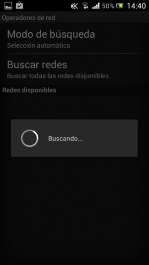 Espere a que la búsqueda termine
