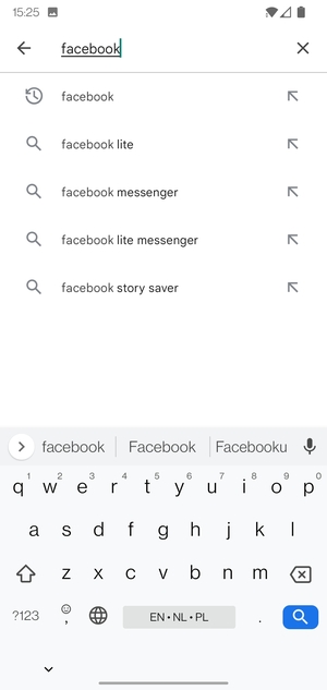 Enter the app name and select Search