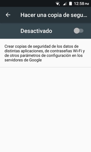 Active Hacer una copia de seguridad de mis datos