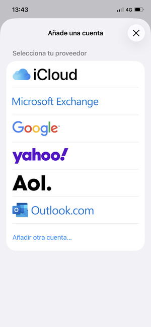Seleccione Microsoft Exchange