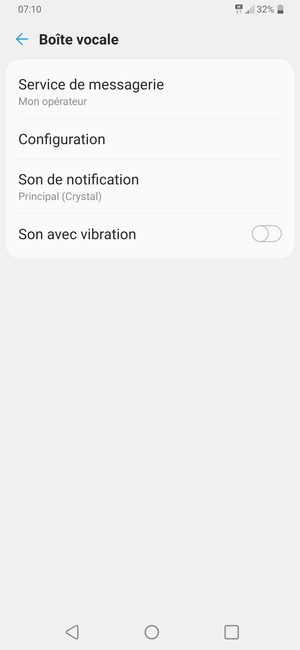 Sélectionnez Configuration
