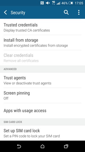To change the PIN for the SIM card, return to the Security menu and scroll to and select Set up SIM card lock