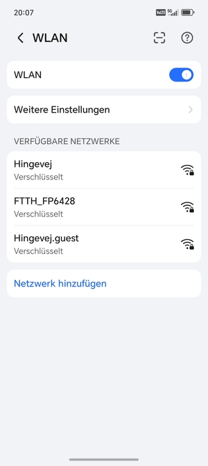 Wählen Sie das Wireless-Netzwerk, zu dem Sie eine Verbindung herstellen möchten