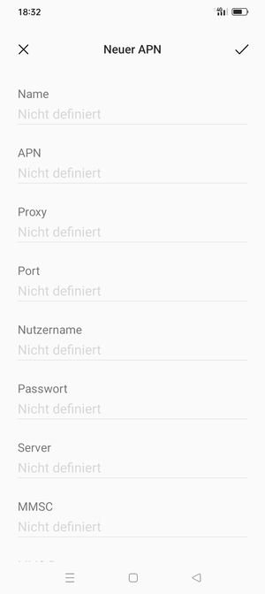 Geben Sie MMS-Informationen ein