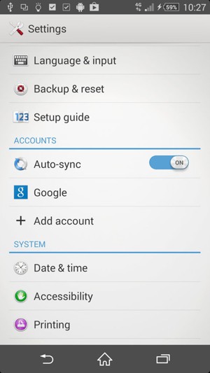 Scroll to and select Google
