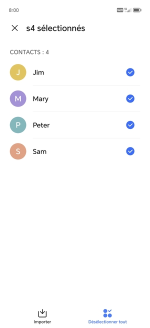 Sélectionnez Importer