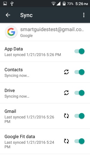 Your information will be synchronised