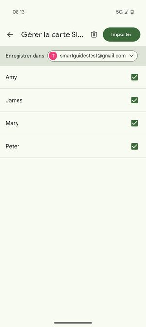 Sélectionnez Importer