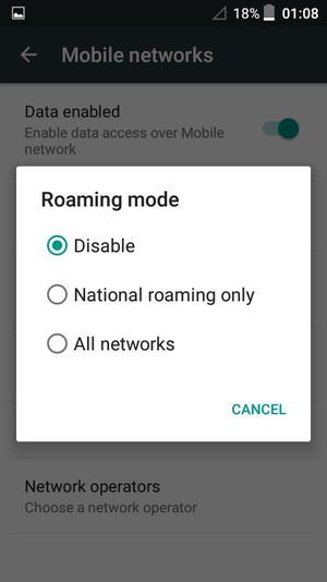 Select your preferred option