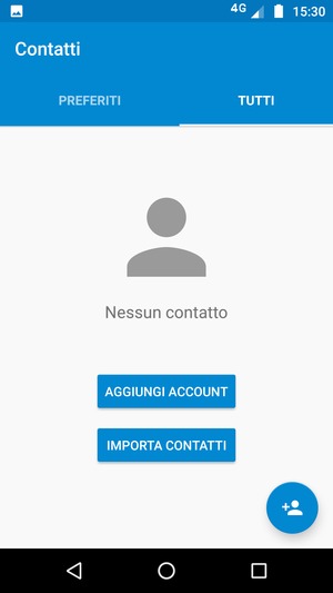 Seleziona IMPORTA CONTATTI