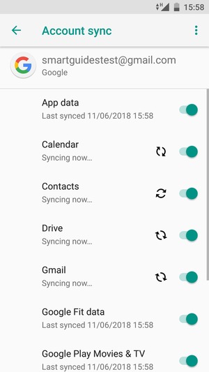 Your information will be synchronised