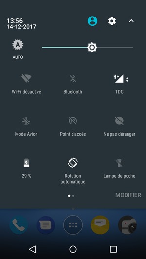 Faites glisser vers la gauche