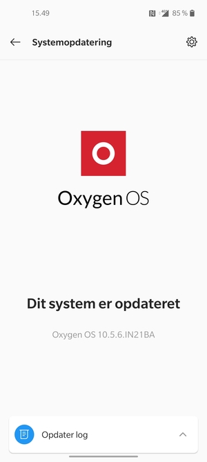 Hvis din telefon er opdateret, vil du se følgende skærmbillede