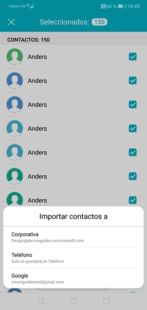 Seleccione su cuenta Google
