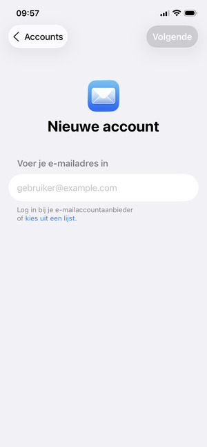 Selecteer kies uit een lijst