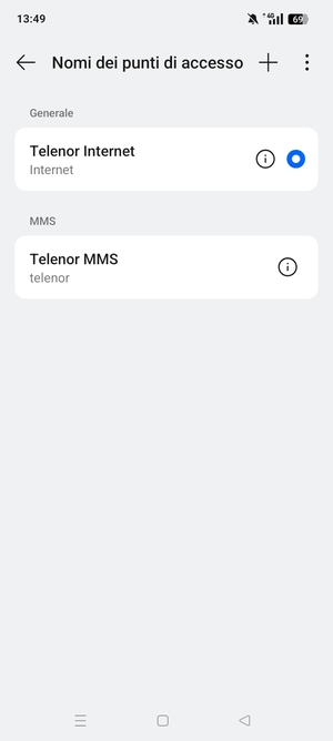 Seleziona il tasto Menu
