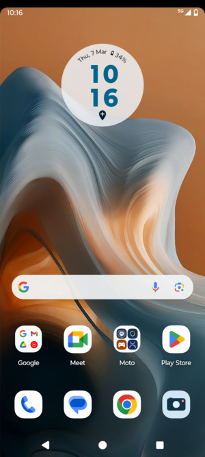 Slide down the top menu