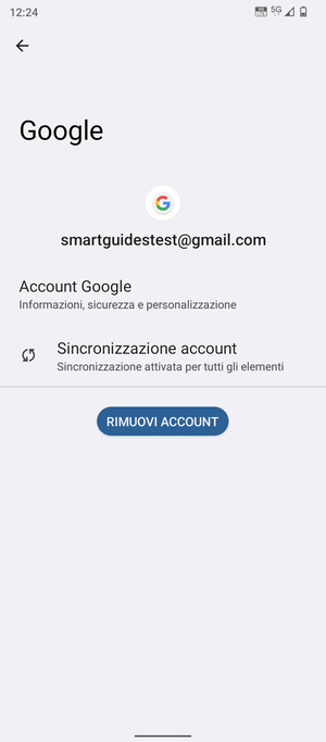 Seleziona Sincronizzazione account