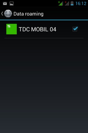 Turn Data roaming on or off