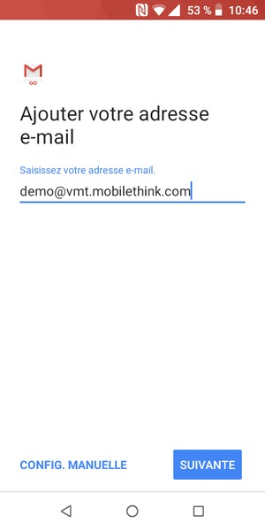 Saisissez votre adresse e-mail et sélectionnez SUIVANTE