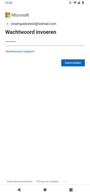 Voer uw wachtwoord in en selecteer Aanmelden