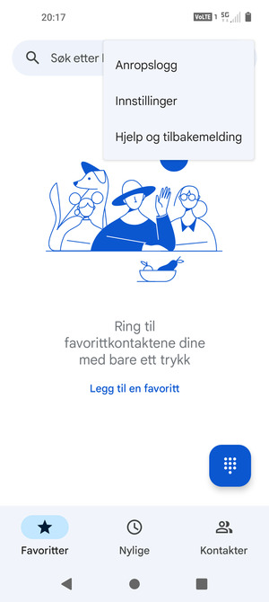 Velg Innstillinger