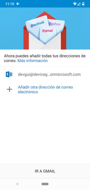 Seleccione IR A GMAIL