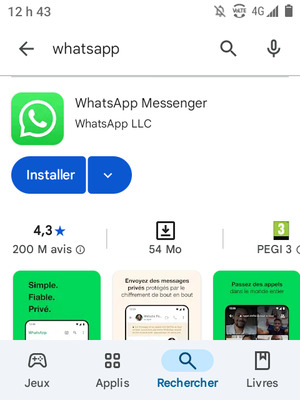 Sélectionnez l'appli