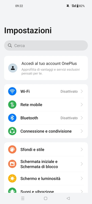 Seleziona Wi-Fi