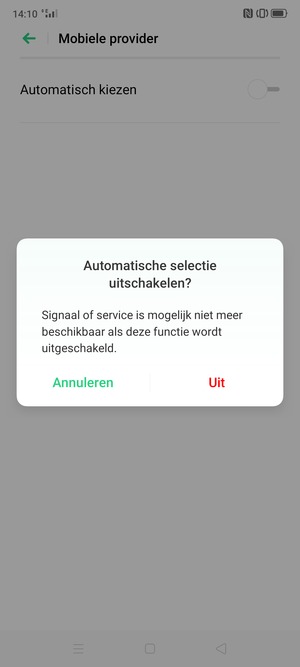 Selecteer Uit