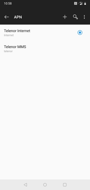 Seleziona il tasto Menu