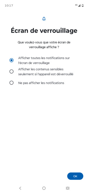 Sélectionnez votre option préférée et sélectionnez OK