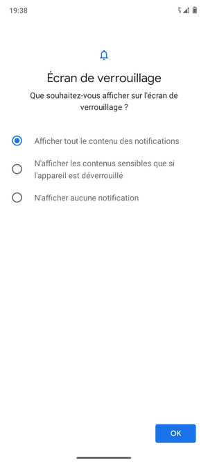 Sélectionnez votre option préférée et sélectionnez OK