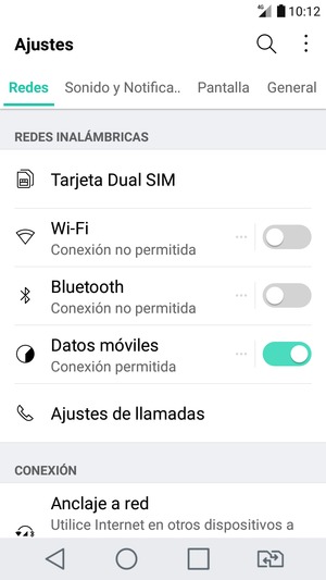 Seleccione Redes