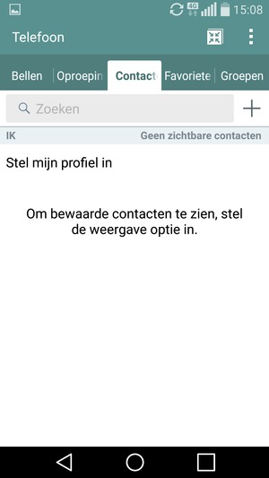 Selecteer de Menu-knop