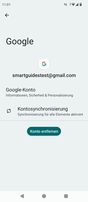 Wählen Sie Kontosynchronisierung